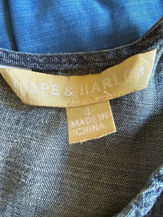 Sleeveless Long Denim Dress with Frayed Hem - Picture 4 of 4